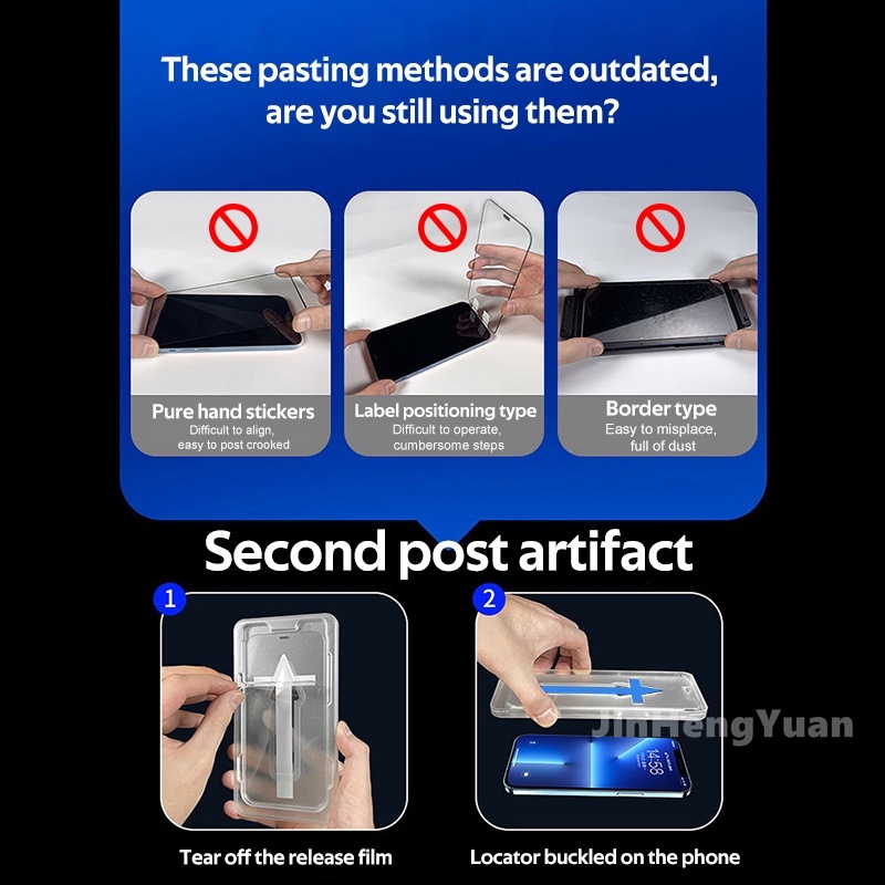 Bộ Kính Cường Lực HD Cài Nút Nhanh Tương Thích Với Màn Hình Phụ Trợ Cho Iphone 12 13 11 Pro MAX Mini 7 8 Plus X XS XR MAX