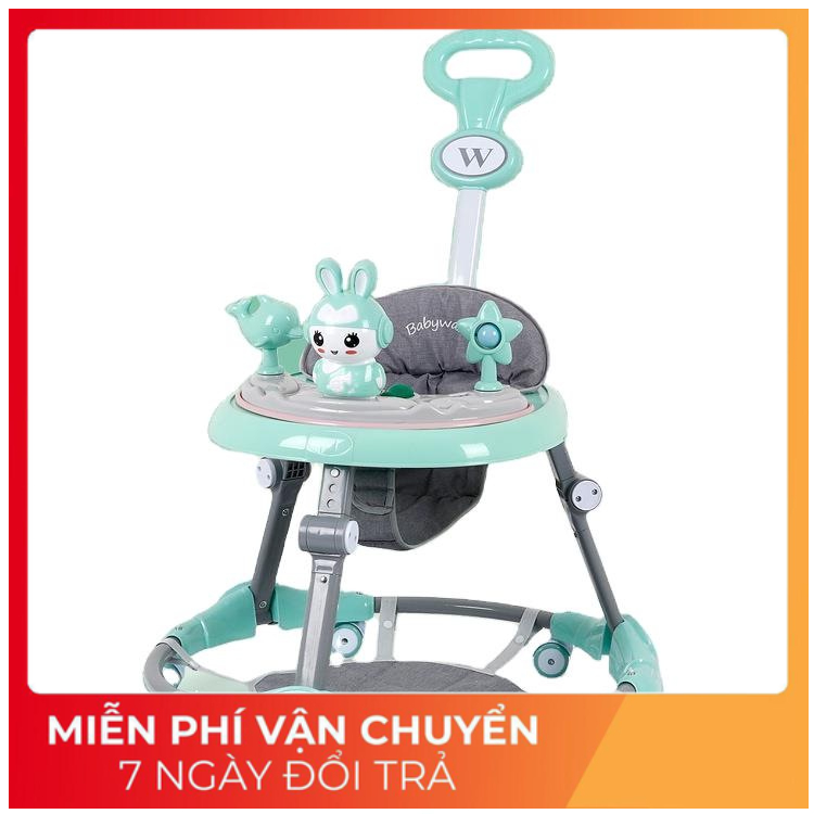 XE TRÒN TẬP ĐI CON THỎ CÓ NHẠC, CÓ TAY CẦM,LÓT CHÂN,BÀN ĂN DẶM GG