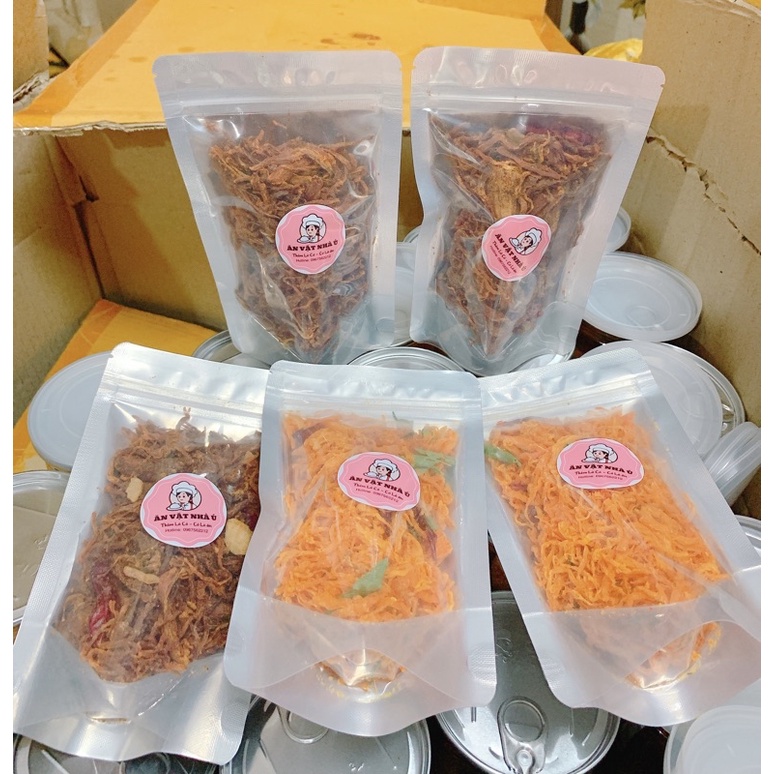 [NGON BỔ RẺ] Khô gà lá chanh, Khô gà bơ tỏi loại 1 túi zip siêu ngon