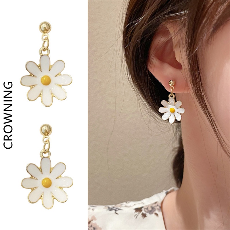 Bông Tai Mạ Bạc 925 Hình Hoa Cúc Nhỏ 2022 Thời Trang Xuân Hè Phong Cách Mới Cho Nữ