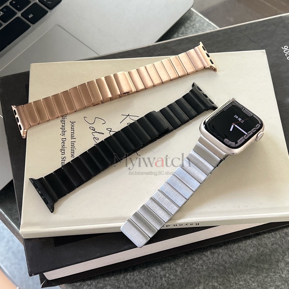 Dây Đeo Bằng Thép Không Gỉ Từ Tính Cho iwatch series 7 6 5 4 SE 3 2 1 45mm 41mm 40mm 44mm 42mm 38mm