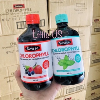 [Sỉ-Úc]DIỆP LỤC SWISSE Chlorophyll 500ml vị bạc hà và dâu nước uống thanh lọc cơ thể date mới
