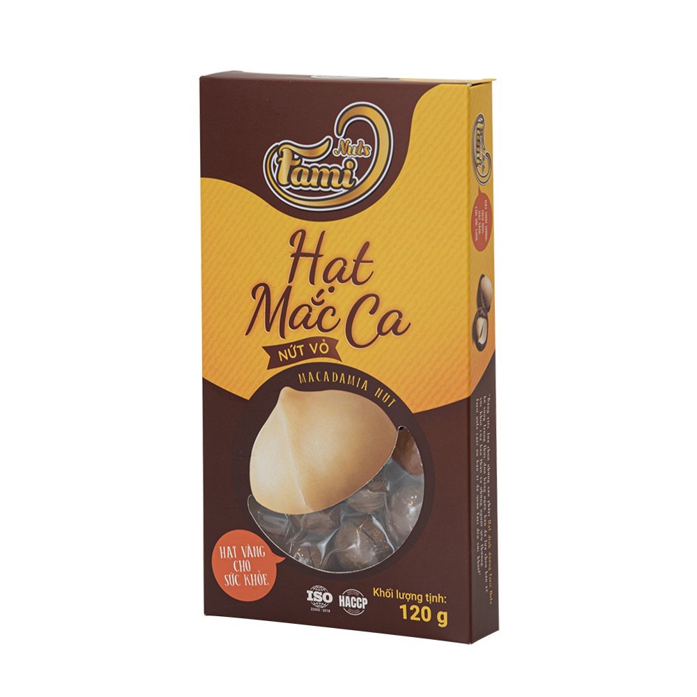 Hạt Macca Nứt Vỏ  Hộp Giấy 120g - FAMINUTS