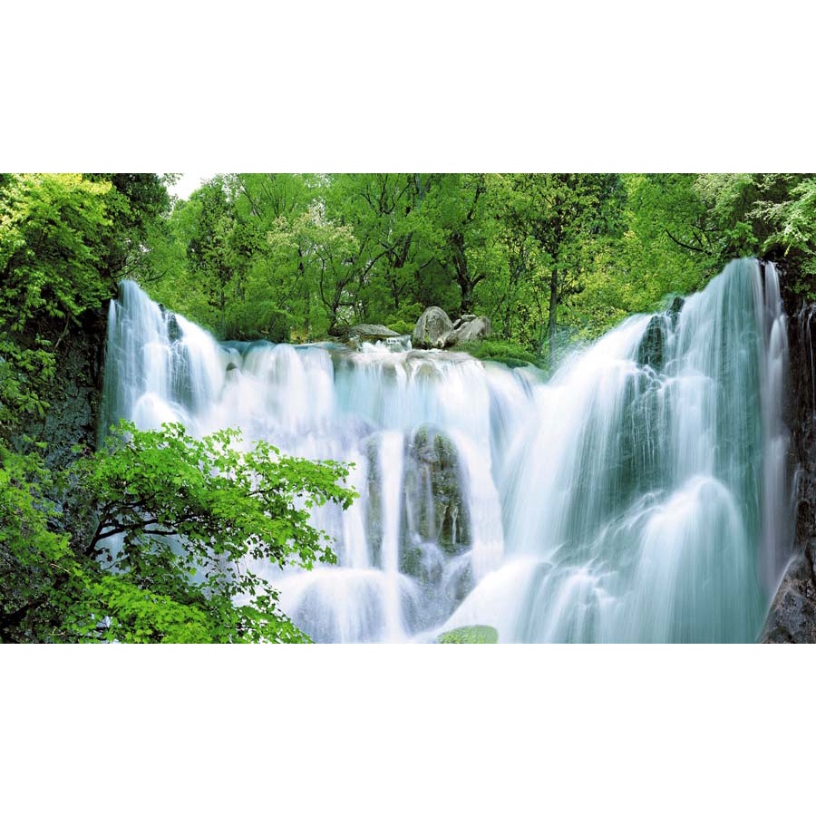 Tranh thác nước thiên nhiên tặng keo và dụng cụ dán 3D