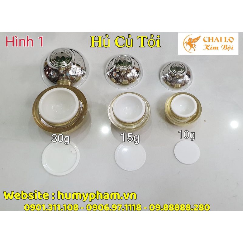 HỦ ĐỰNG KEM FACE - Hủ Củ Tỏi 10g - 15g - 30g