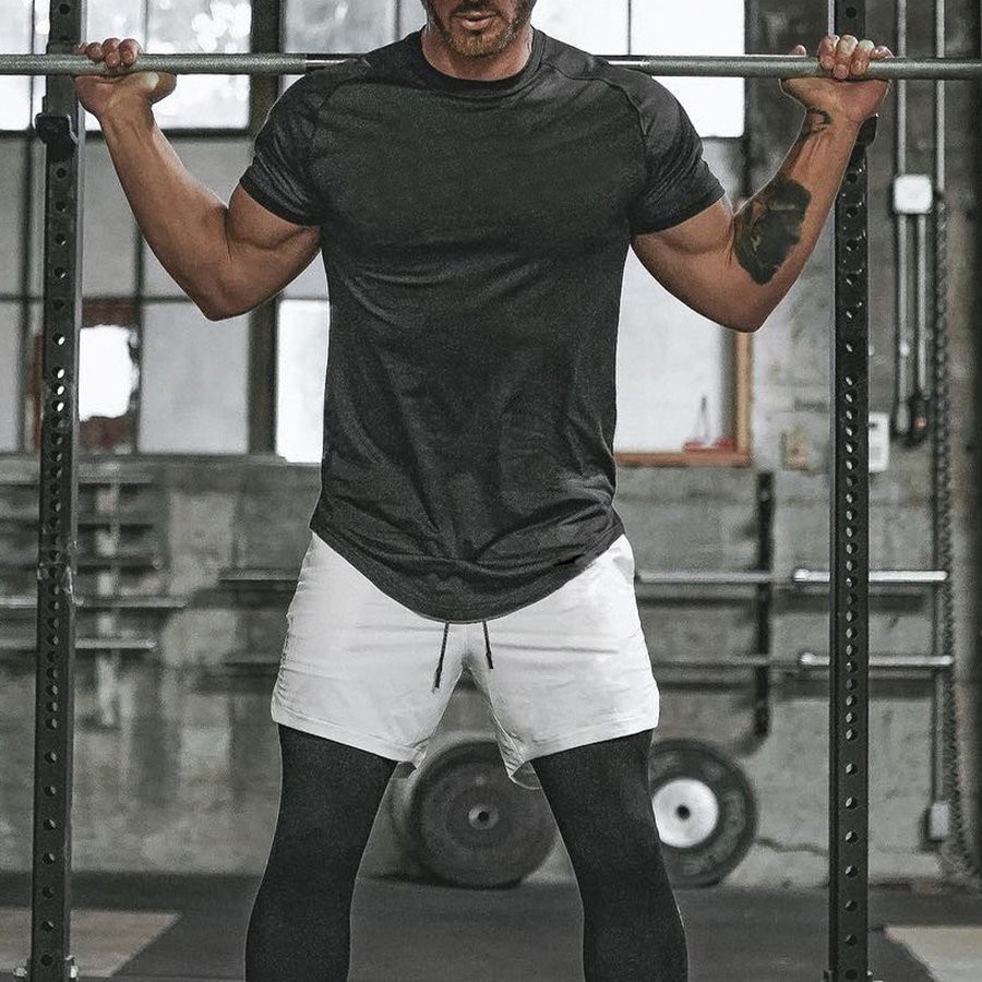 Quần đùi tập gym - chạy bộ 2 lớp liền có lót quần legging