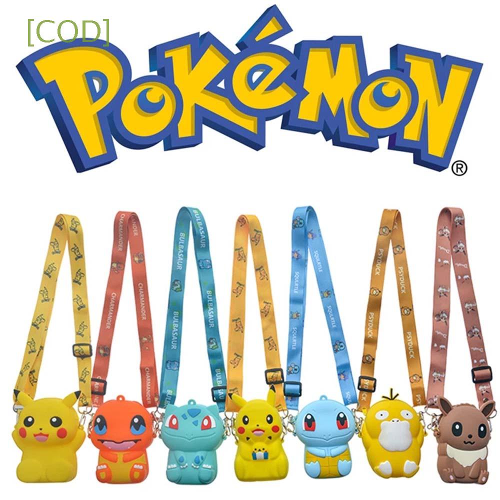 Túi Đeo Vai Đựng Tiền Xu Bằng Silicon Hình Pokemon Go Dễ Thương Cho Bé