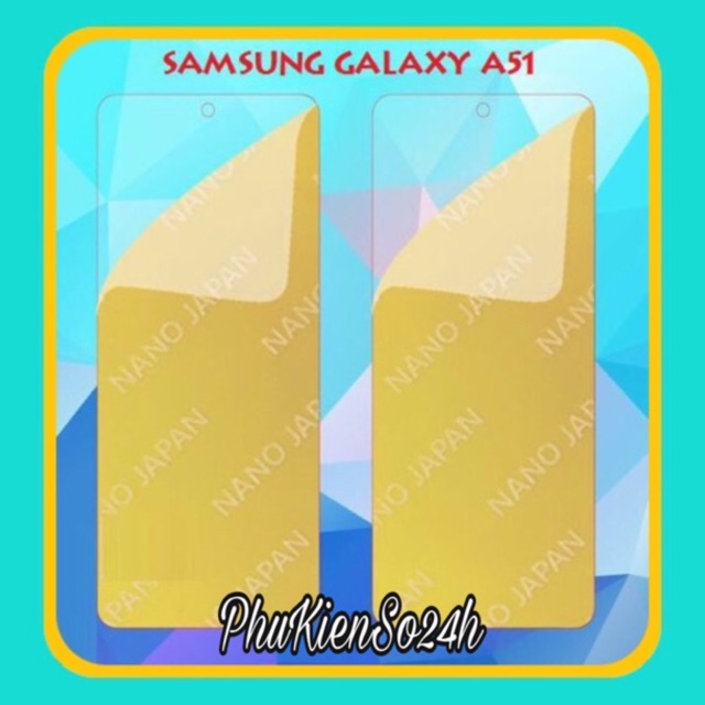 Dán kính cường lực nano japan 9H cho Samsung galaxy A51 Full màn 99% siêu bền