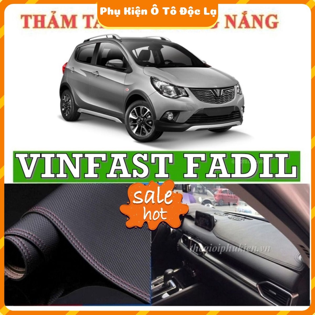 Thảm taplo Vinfast Fadil 2018 - 2021 vân Cacbon 3 lớp cao cấp, chống nóng, bảo vệ ô tô hiệu quả