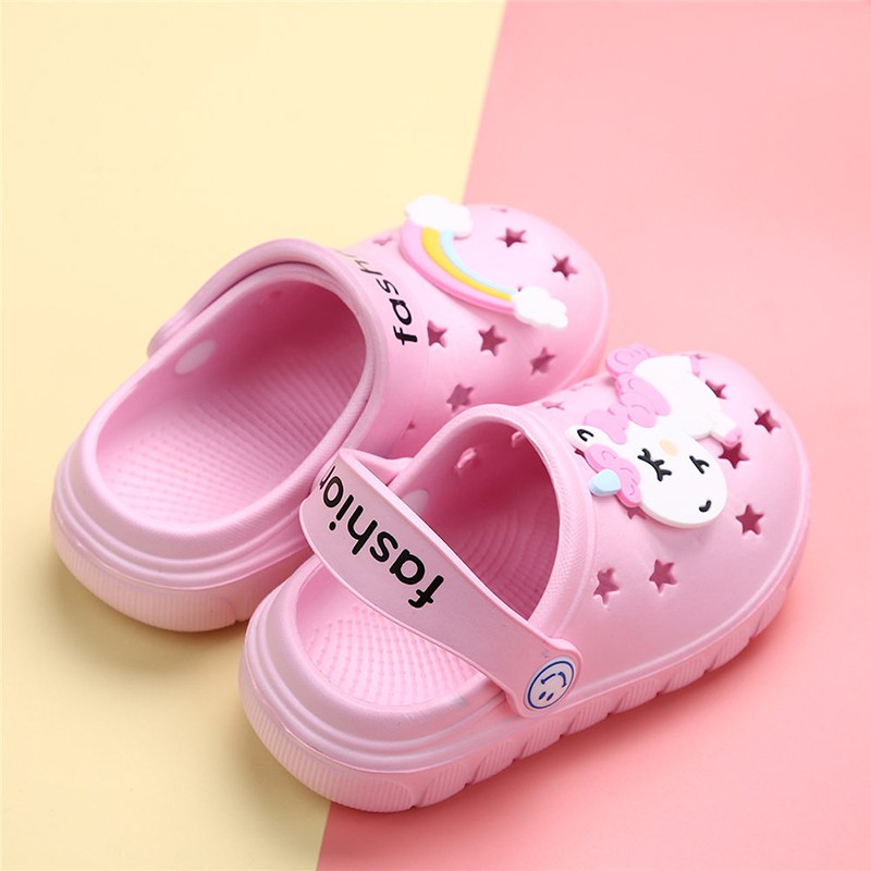 Kids Shoes Girls Boys Cartoon Closed-Toe Sandals Children Soft Mon-slip Beach Slipper Shoes