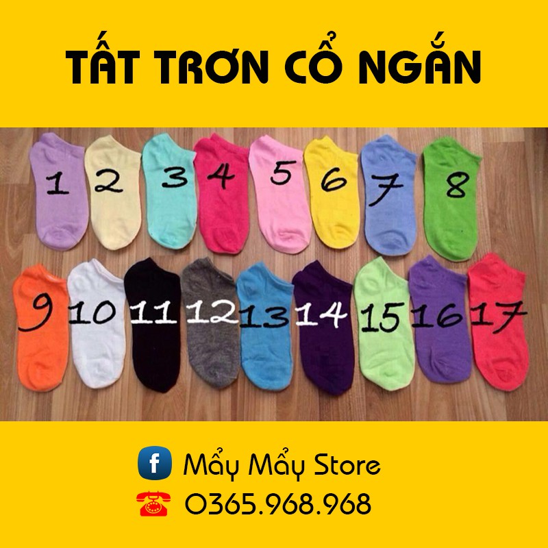 Tất Trơn Cổ Ngắn (Được Chọn Màu)