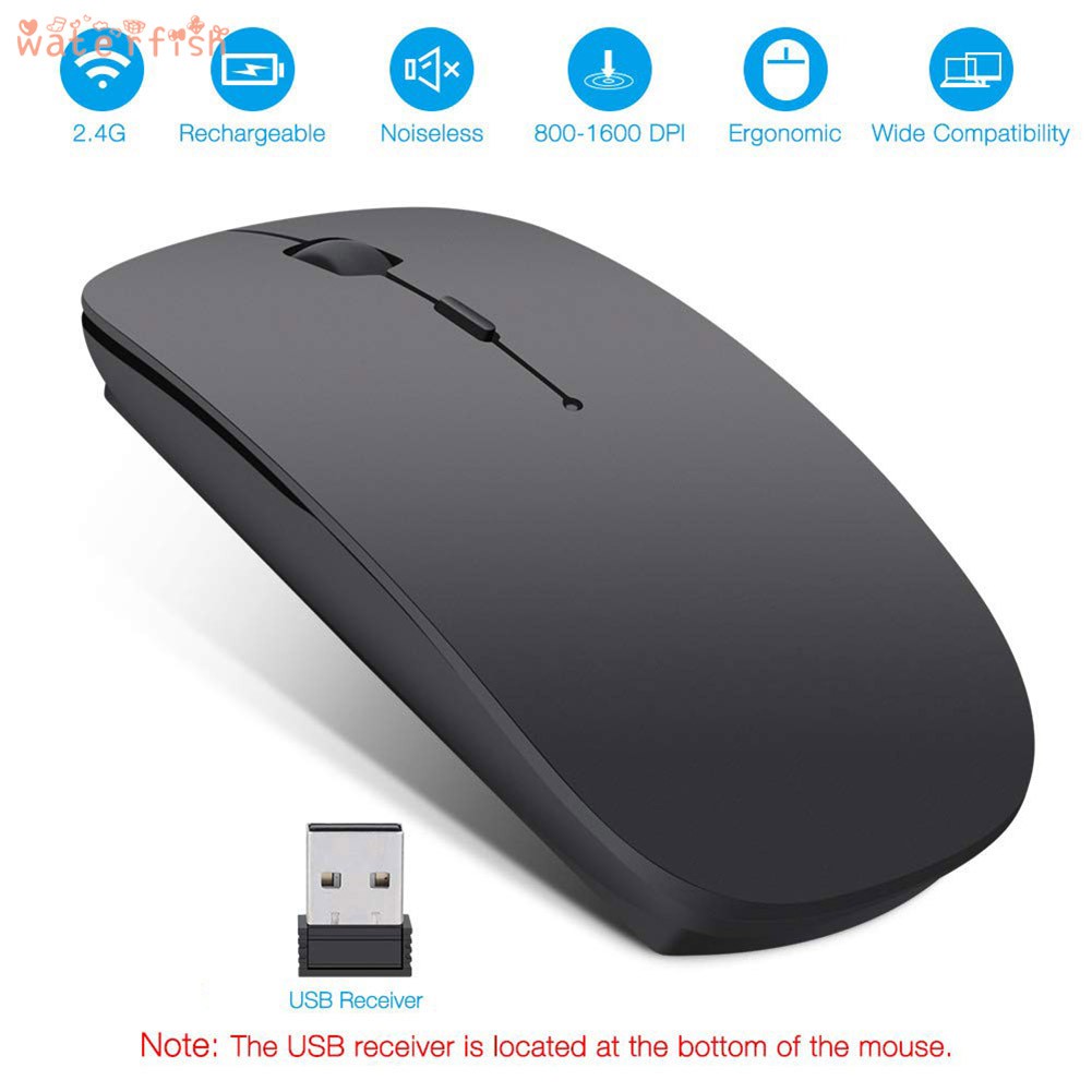 Chuột Quang Không Dây Siêu Mỏng Kèm Cáp Usb