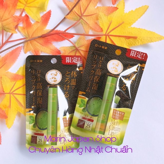 (Sale 40%) Son dưỡng ẩm, chống thâm môi chiết chuất Matcha Trà xanh Nhật Bản Rohto Melty Cream Lip