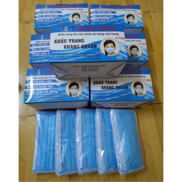 Khẩu trang y tế 4 lớp (50 cái/hộp)