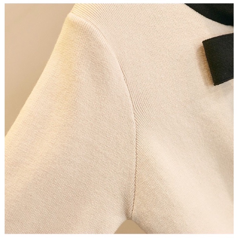 Áo len nơ tiểu thư