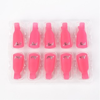 Kẹp Ủ Móng Tay, Chân -  Bộ Kẹp Nhựa Ủ Tháo Sơn Gel Móng Tay