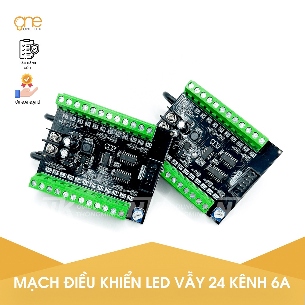 Mạch Điều Khiển LED 24 Kênh 6A OneLed  V4.4, Mạch điều khiển LED liền dây, Led đúc