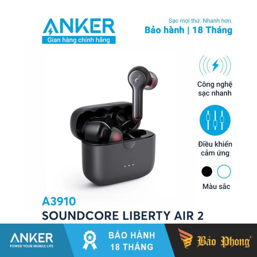 Tai nghe ANKER A3910 Bluetooth 5.0 SoundCore Liberty Air 2- BH 18 tháng