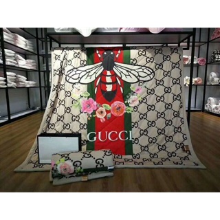 Chăn hè cotton Gucci cao cấp, tem mác đầy đủ
