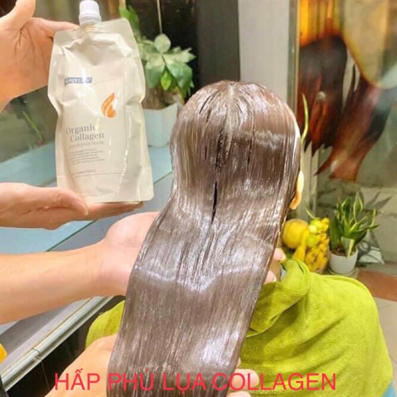 Hấp phủ lụa Collagen Mairlan siêu mượt phục hồi tóc 500ml