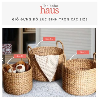 Giỏ đựng đồ lục bình tròn