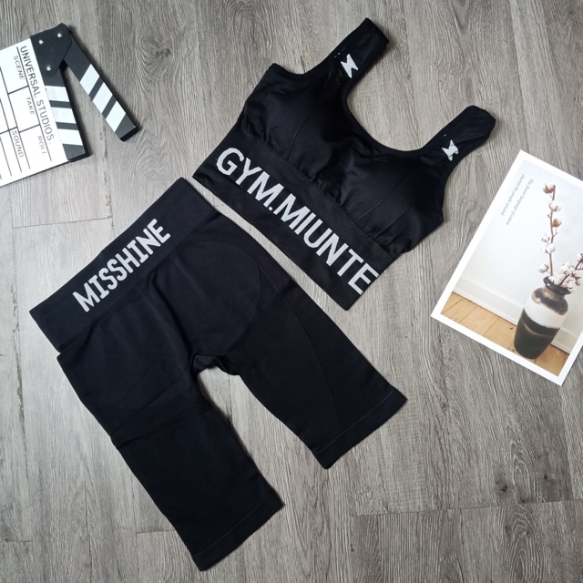 Set dệt ngố MISS tập gym, thê thao, yoga