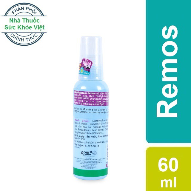 Xịt Chống Muỗi REMOS 60ml - 150ml