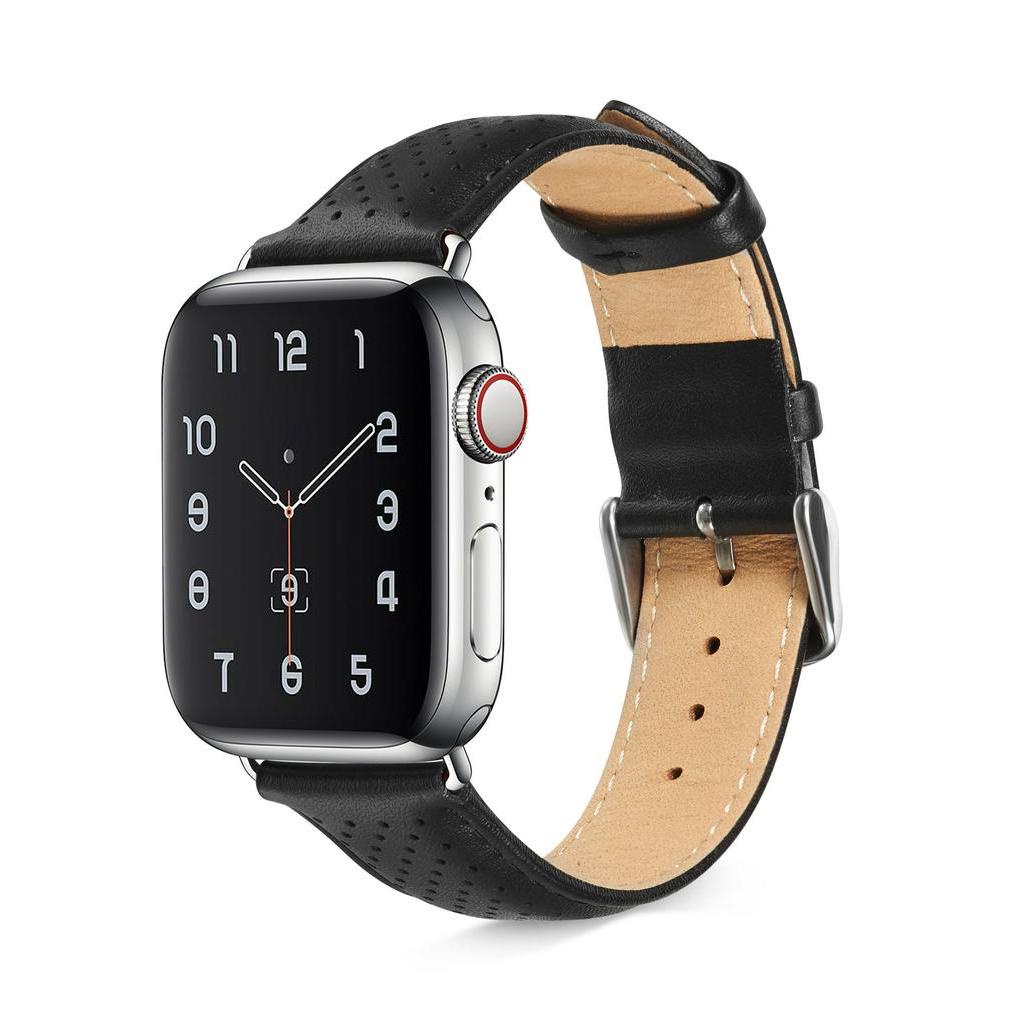 Dây da cá sấu thoáng khí cho đồng hồ Apple 38mm 42mm 40mm 44mm Series 6 SE 5 4 3 2 1