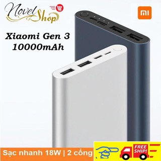 Sạc Dự Phòng Xiaomi Gen 3_2019 10000mAh SẠC NHANH 18W