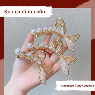 KẸP CÁ KIM LOẠI ĐÍNH CƯỜM