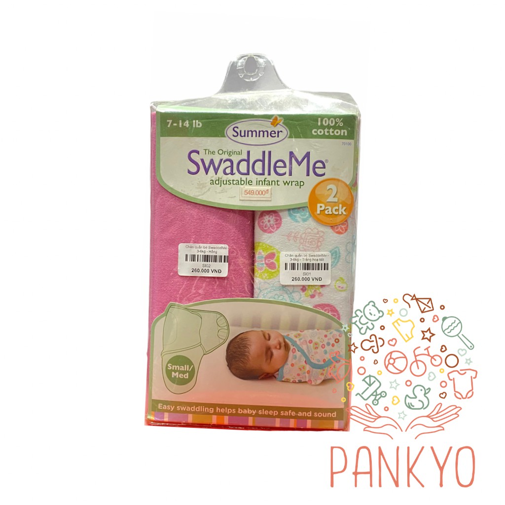 Chăn quấn SwaddleMe Summer Infant cho bé  3-6kg - Bán lẻ cái