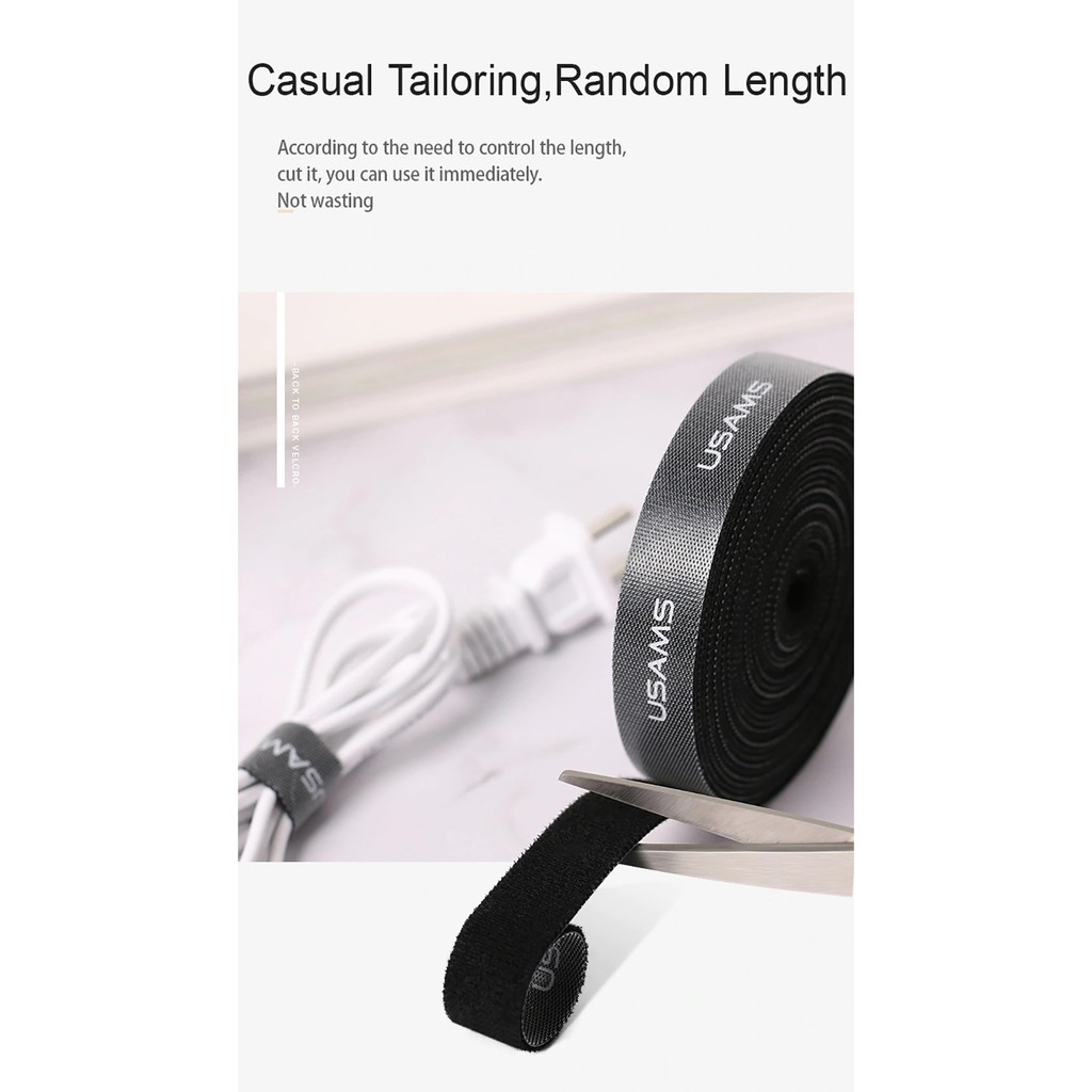 USAMS Cáp cuộn dây clip chất lượng cao Magic stickers