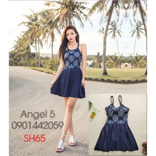 Đồ bơi, đồ đi biển váy 2 dây hoa nhí thời trang SH65