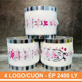 Màng dập ly nhựa, cuộn keo ép ly nhựa, màng ép ly trà sữa in sẵn từ 300ml đến 700ml hiệu HS NEW đủ 2400 ly/cuộn mẫu 179