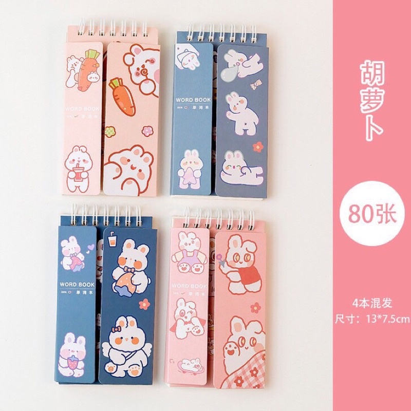 Sổ học từ mới sổ lò xo nhỏ gọn dễ thương