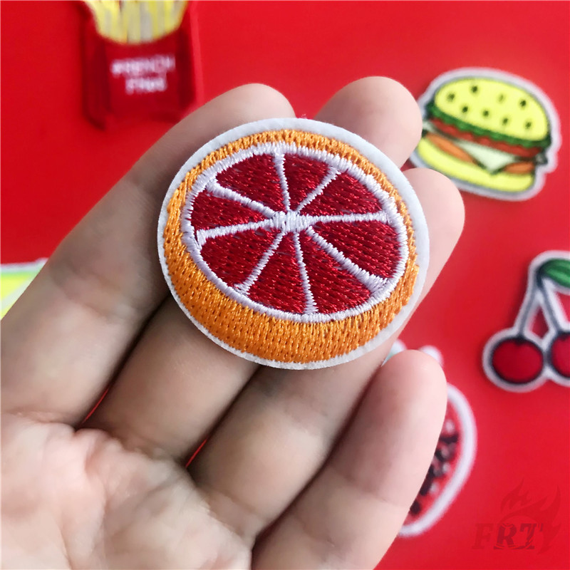Miếng ủi thêu trang trí quần áo hình thức ăn dễ thương xinh xắn