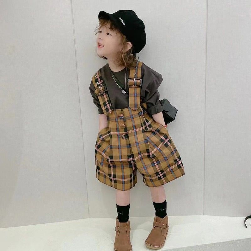 Quần Short Họa Tiết Sọc Caro Thiết Kế Mới Thời Trang Mùa Xuân Hè Theo Phong Cách Hàn Quốc Cho Bé