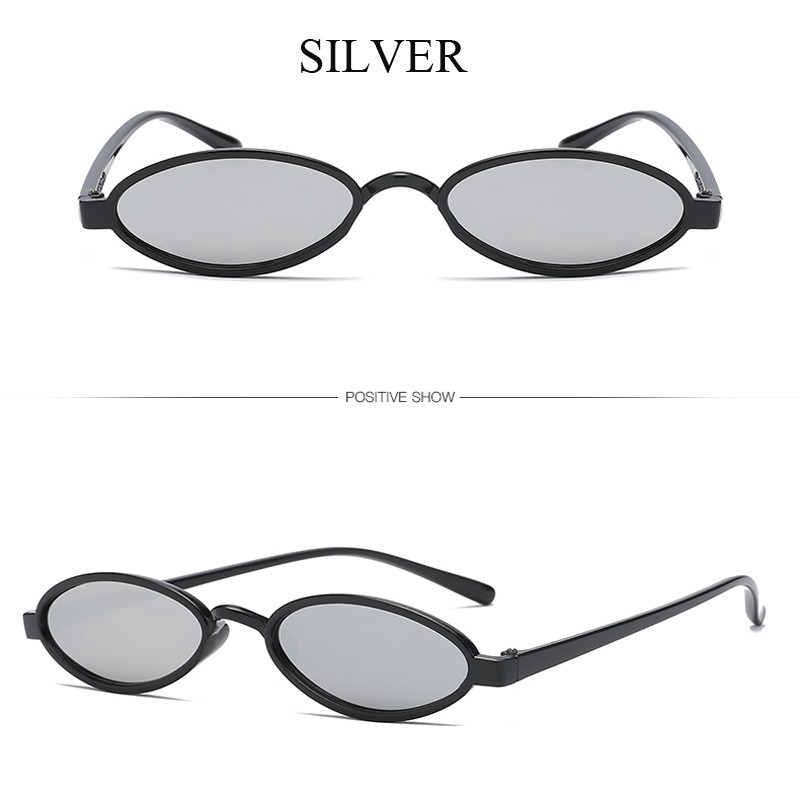 Kính mát gọng oval nhỏ gọn phong cách thời trang cổ điển cho phái nữ