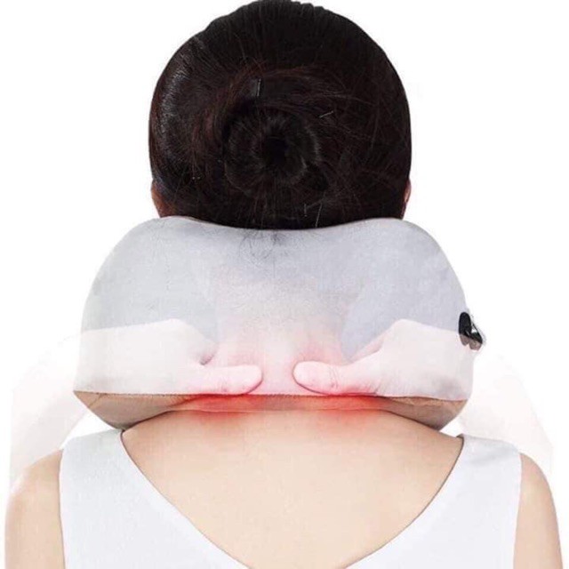 Gối Massage Hồng Ngoại Cổ Vai Gáy Cao Cấp ❤️FREESHIP❤️ Gối Massage U-shaped Điều Trị Vết Thương, Đau Mỏi Cổ Gáy