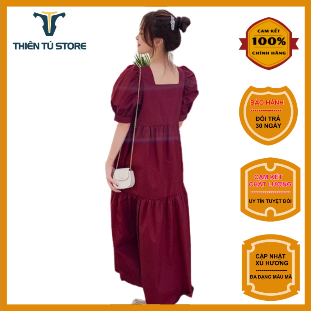 Đầm nữ dáng dài form rộng dễ thương Thiên Tú Store , chất liệu thoải mái kiểu dáng nữ tính đáng yêu