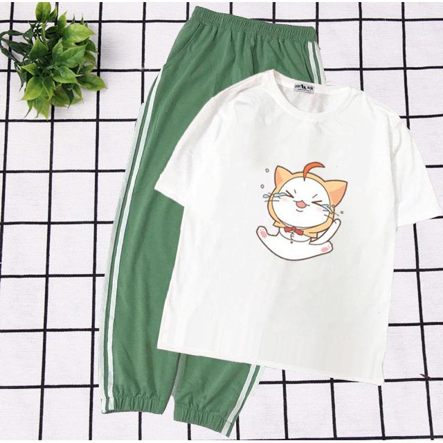 Sét Đồ Bộ Nữ Xinh Cute Quần Phối Áo Thun Nữ Form Rộng Mặc Mùa Hè, Mặc Ở Nhà, Phong Cách Teen Hàn Quốc (NHIỀU MẪU)