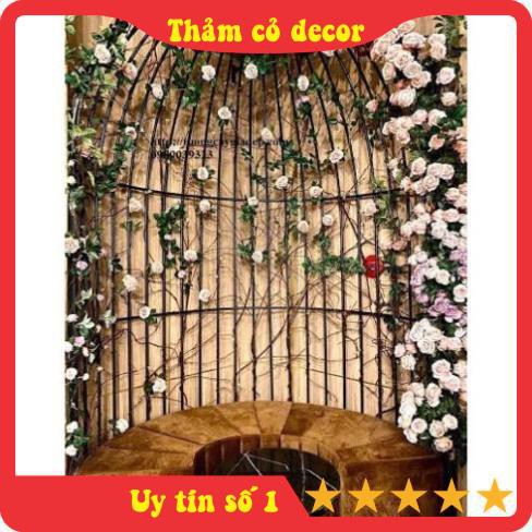 Dây Hoa Hồng Leo Giả, hoa hồng giả cao cấp dài 1m5, decor tường leo nhà, văn phòng, nhà hàng, sự kiện