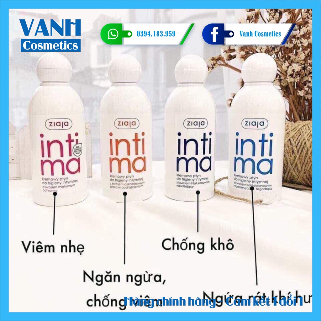 Dung dịch vệ sinh Intima Ziaja 200ml - Vanh Cosmetics