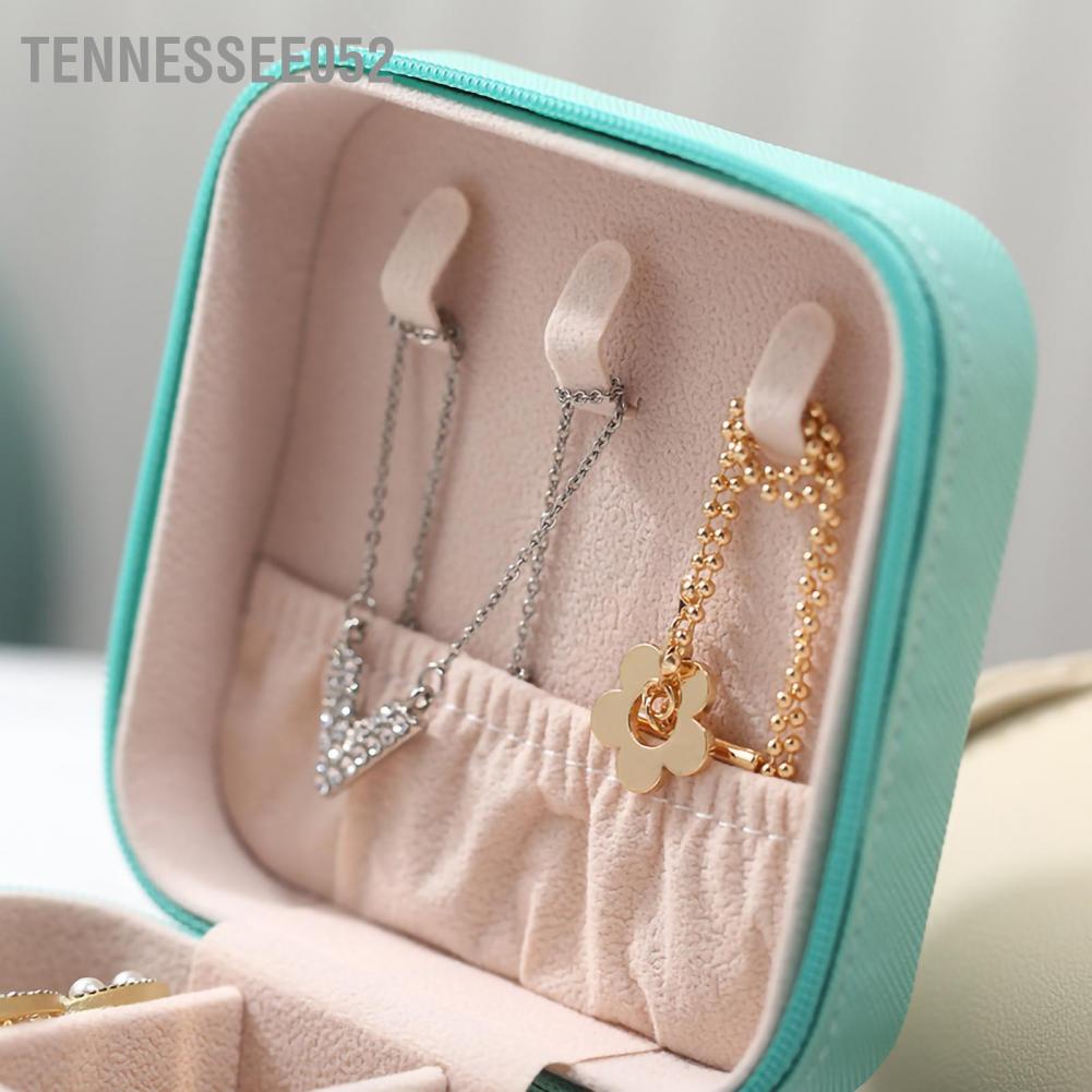 Tennessee052 Portable Jewelry Storage Box Fashionable Earrings Case Organizer