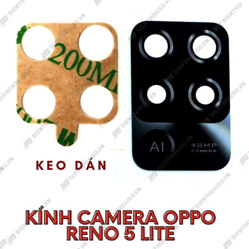 Mặt kính camera oppo reno 5 lite có sẵn keo dán