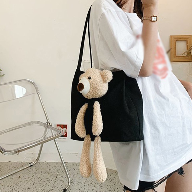 Túi canvas gấu dễ thương Hàn Quốc