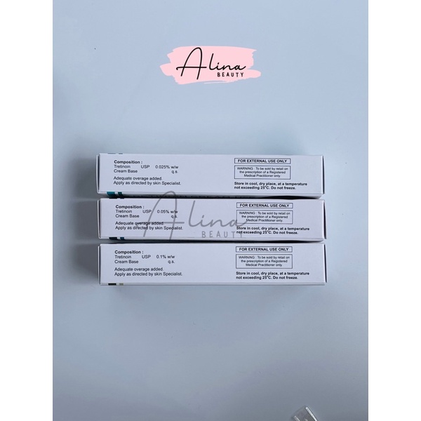 Tretinoin Tretiheal CREAM USP 0.1%, 0.05%, 0.025% Kem giảm mụn, chống lão hóa 20g