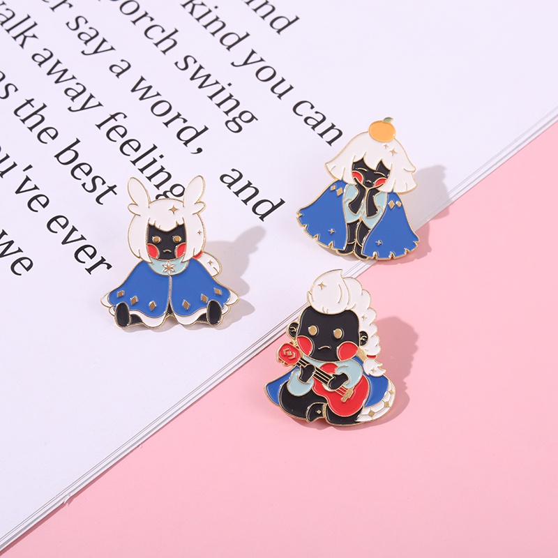 Ghim cài áo QIHE JEWELRY hình nhân vật game &quot;Light yu&quot; độc đáo