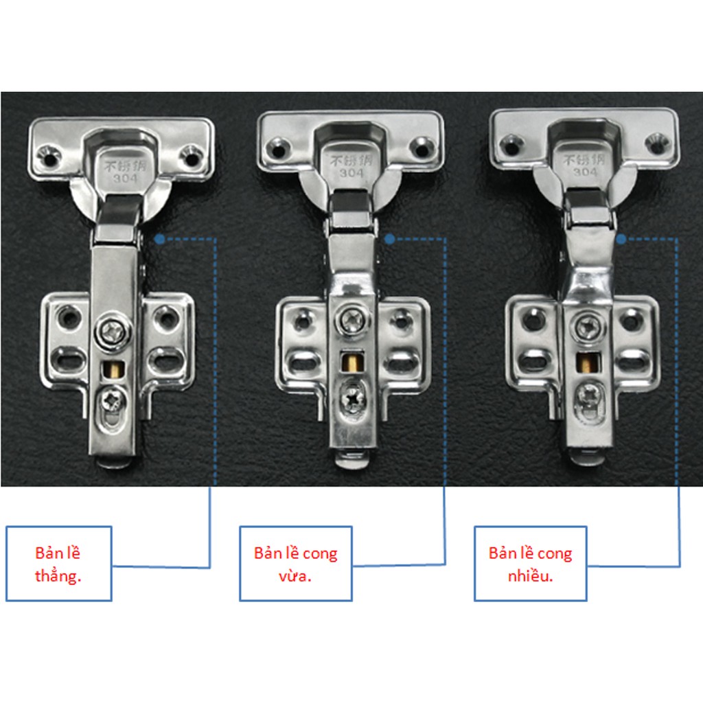 Bản lề giảm chấn Inox 304, lõi đồng,tháo lắp nhanh BOSS .Chính hãng.