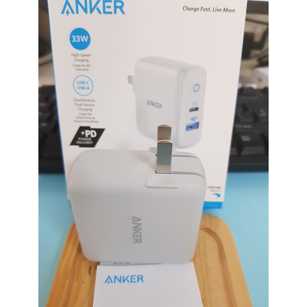 Cốc Sạc ANKER PD 33W PowerPort II USB - C ( 1 PD 18W Và 1 IQ 2.0 15W) - A2626